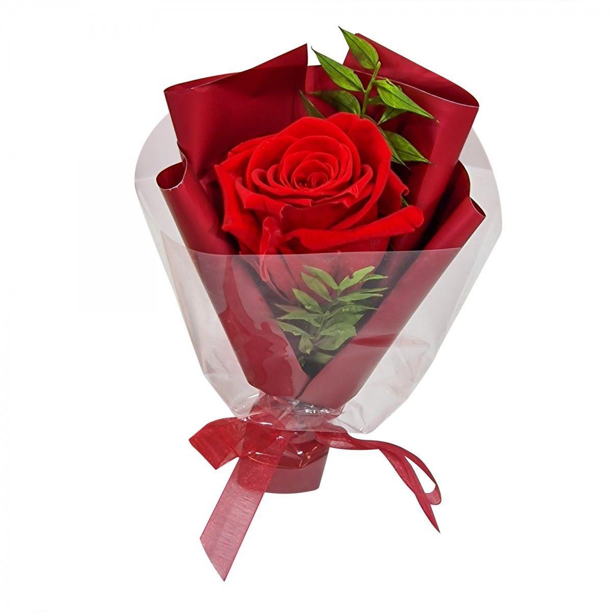 SC CRYSTAL Bouquet rose éternelle - stabilisée rouge