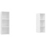 Voir la diapositive 2 : VIDAXL Meubles TV muraux 2 pcs Blanc Bois d'ingenierie
