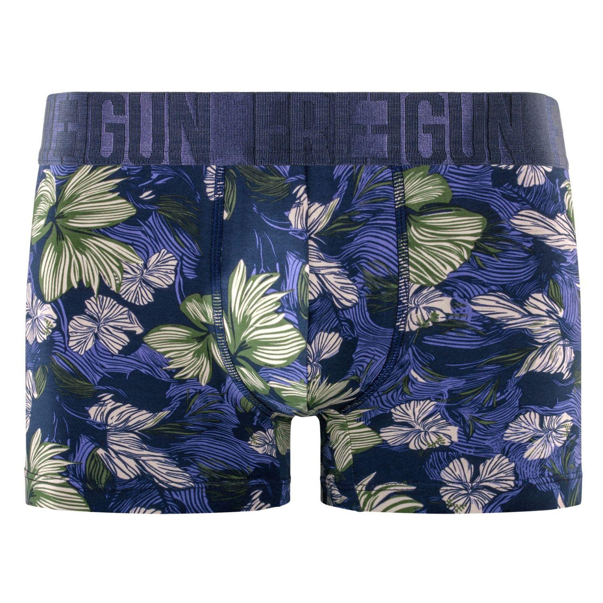 Voir la diapositive 3 : FREEGUN Lot de 3 boxers homme Flowers