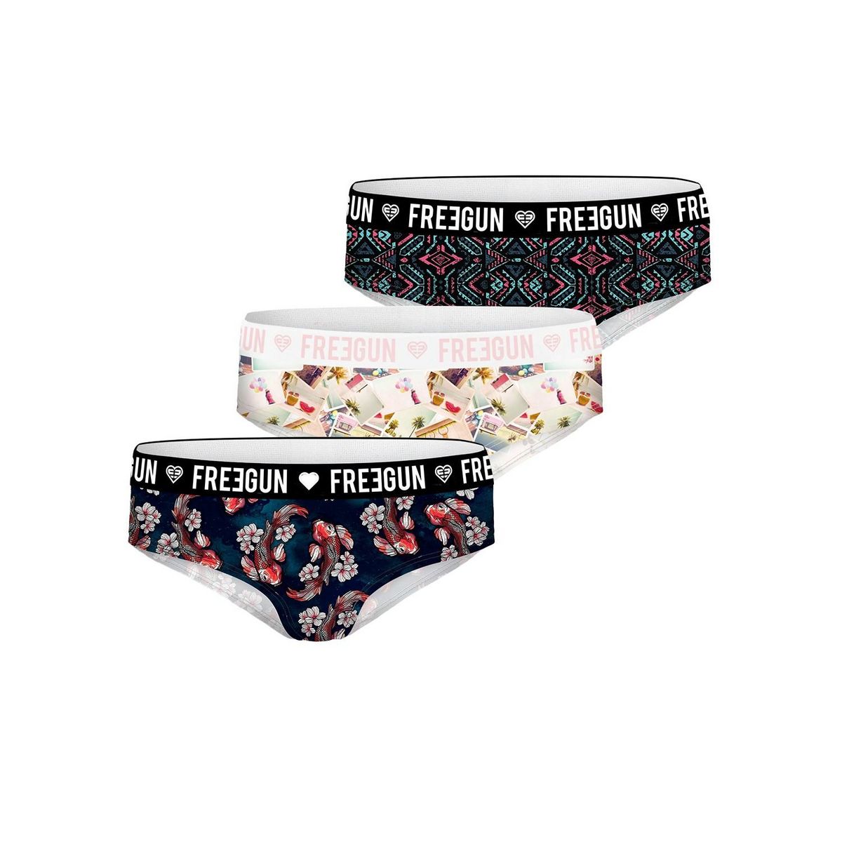 FREEGUN Pack Surprise de 3 Boxers microfibre fille