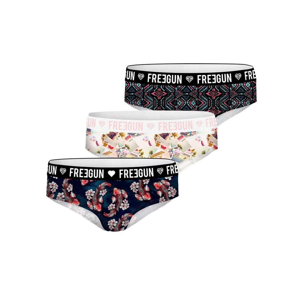 FREEGUN Pack Surprise de 3 Boxers microfibre fille