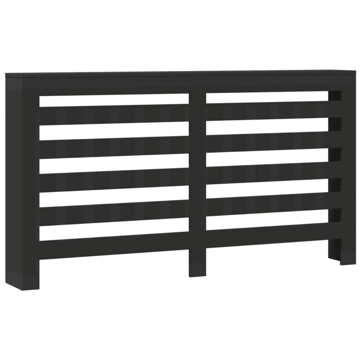 VIDAXL Cache-radiateur noir 175x20x82 cm bois d'ingenierie