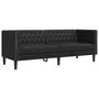 Voir la diapositive 2 : VIDAXL Canape a 3 places Chesterfield noir similicuir