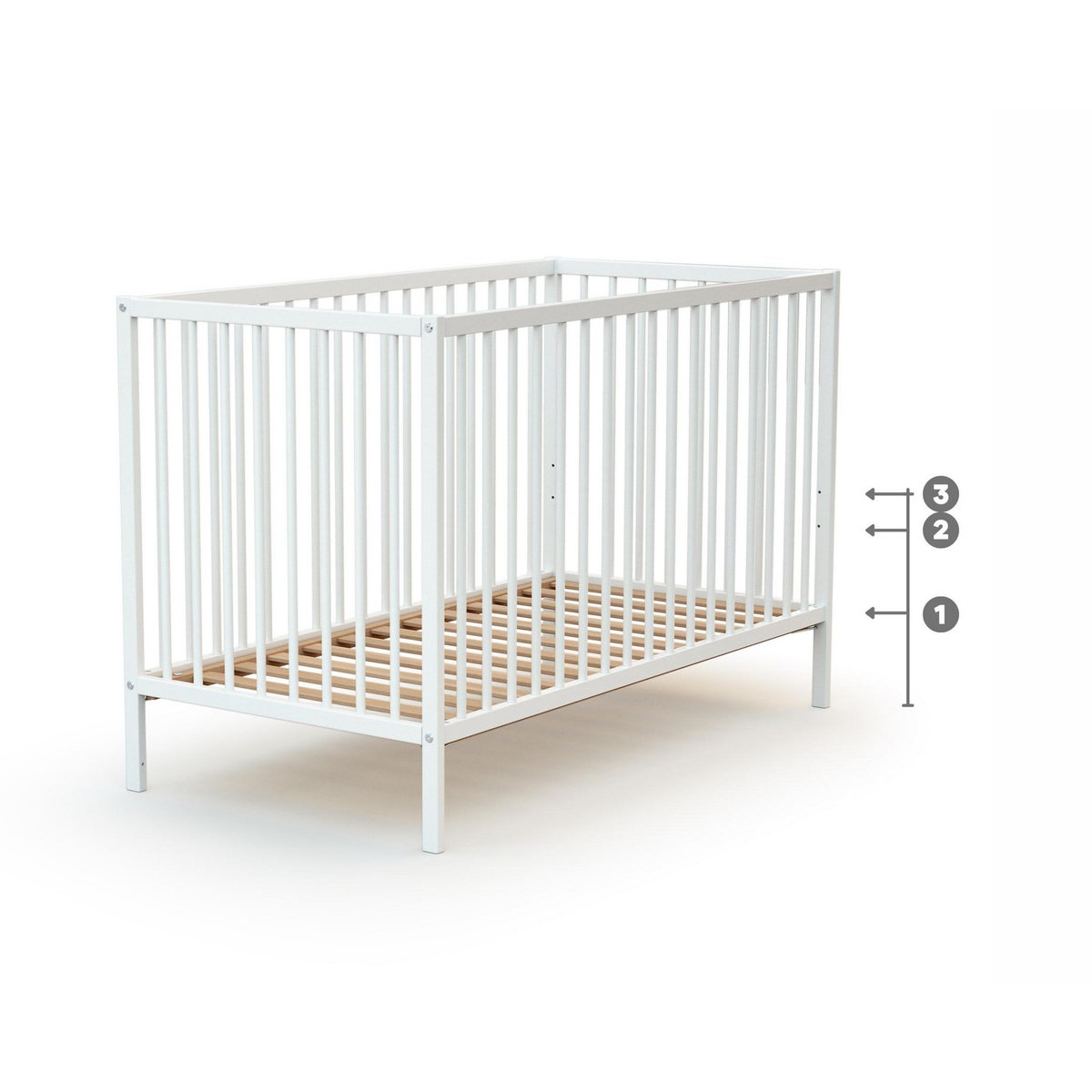 WEBABY Lit bébé en bois avec matelas