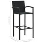 Voir la diapositive 6 : VIDAXL Ensemble de bar de jardin 5 pcs Noir