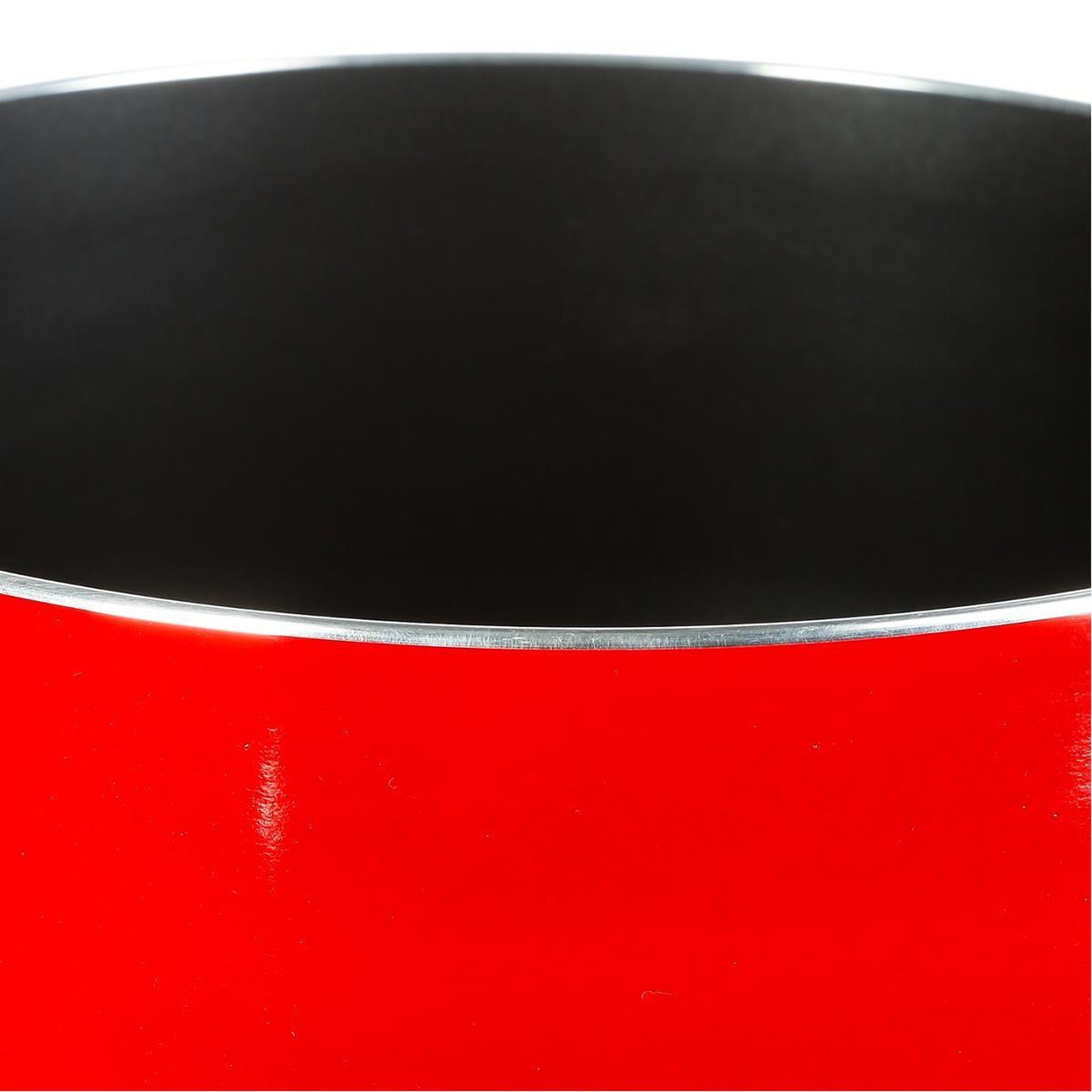Voir la diapositive 2 : FIVE Casserole en Aluminium  Essentielle  18cm Rouge