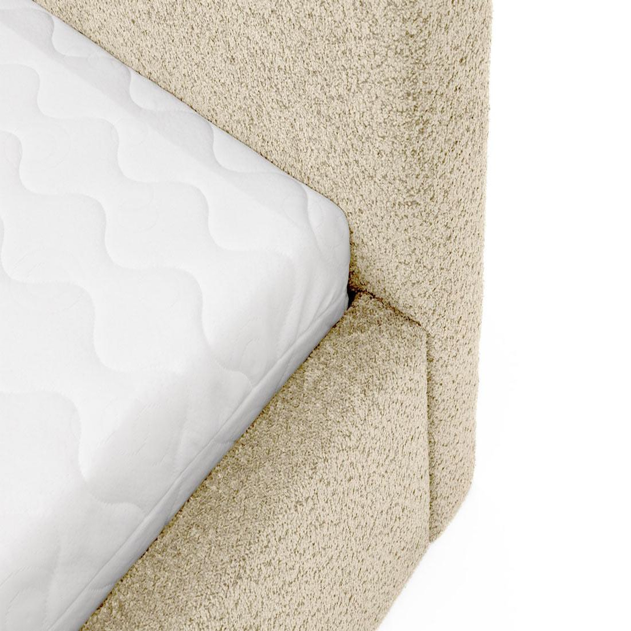 Voir la diapositive 4 : BEST MOBILIER Orane - lit coffre - 160x200 cm - en tissu bouclette