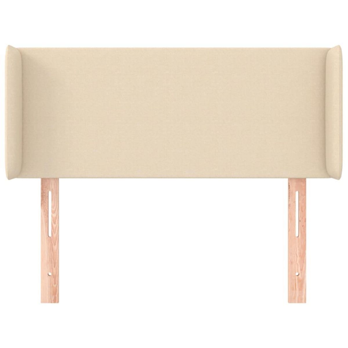 VIDAXL Tete de lit avec oreilles Creme 93x16x78/88 cm Tissu