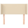 Voir la diapositive 3 : VIDAXL Tete de lit avec oreilles Creme 93x16x78/88 cm Tissu