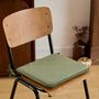 Voir la diapositive 4 : ATMOSPHERA Galette de Chaise Uni  Lilou  38x38cm Kaki