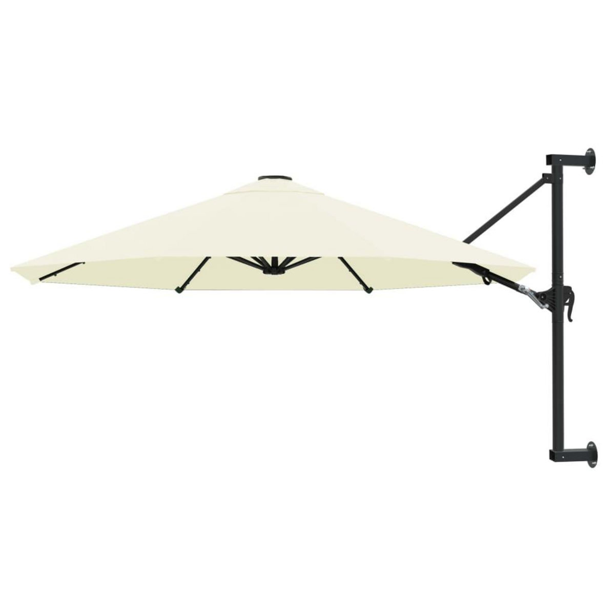 VIDAXL Parasol mural avec mat metallique 300 cm Sable