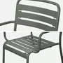 SWEEEK Lot de 2 fauteuils de jardin acier, Amélia  L50.4 X P53 X H79.5 cm