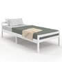 Voir la diapositive 1 : ID MARKET Lit simple HARPER 90 x 190 cm avec sommier bois blanc