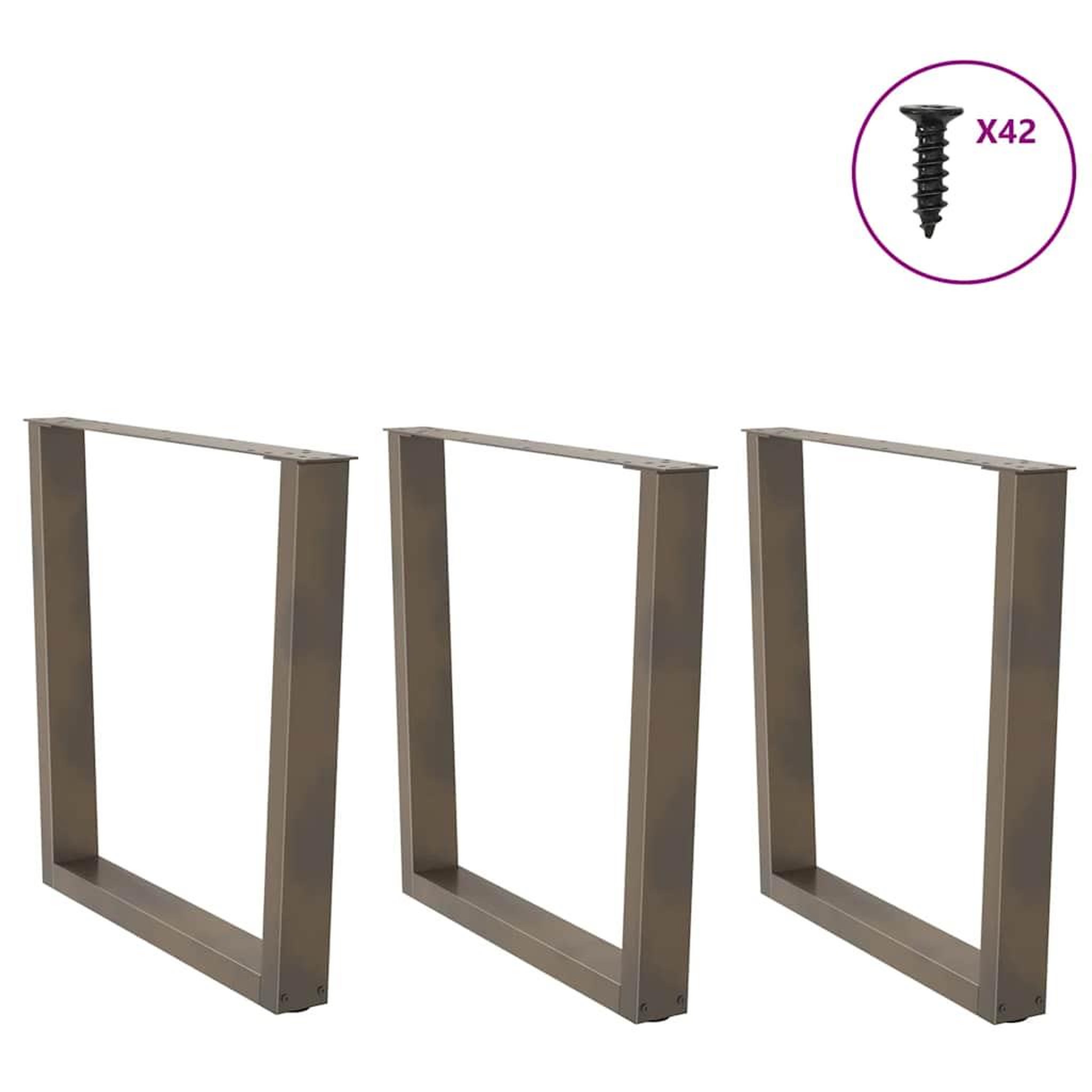 Voir la diapositive 3 : VIDAXL Pieds de table a manger forme de V 2 pcs 80x(72-73,3) cm acier