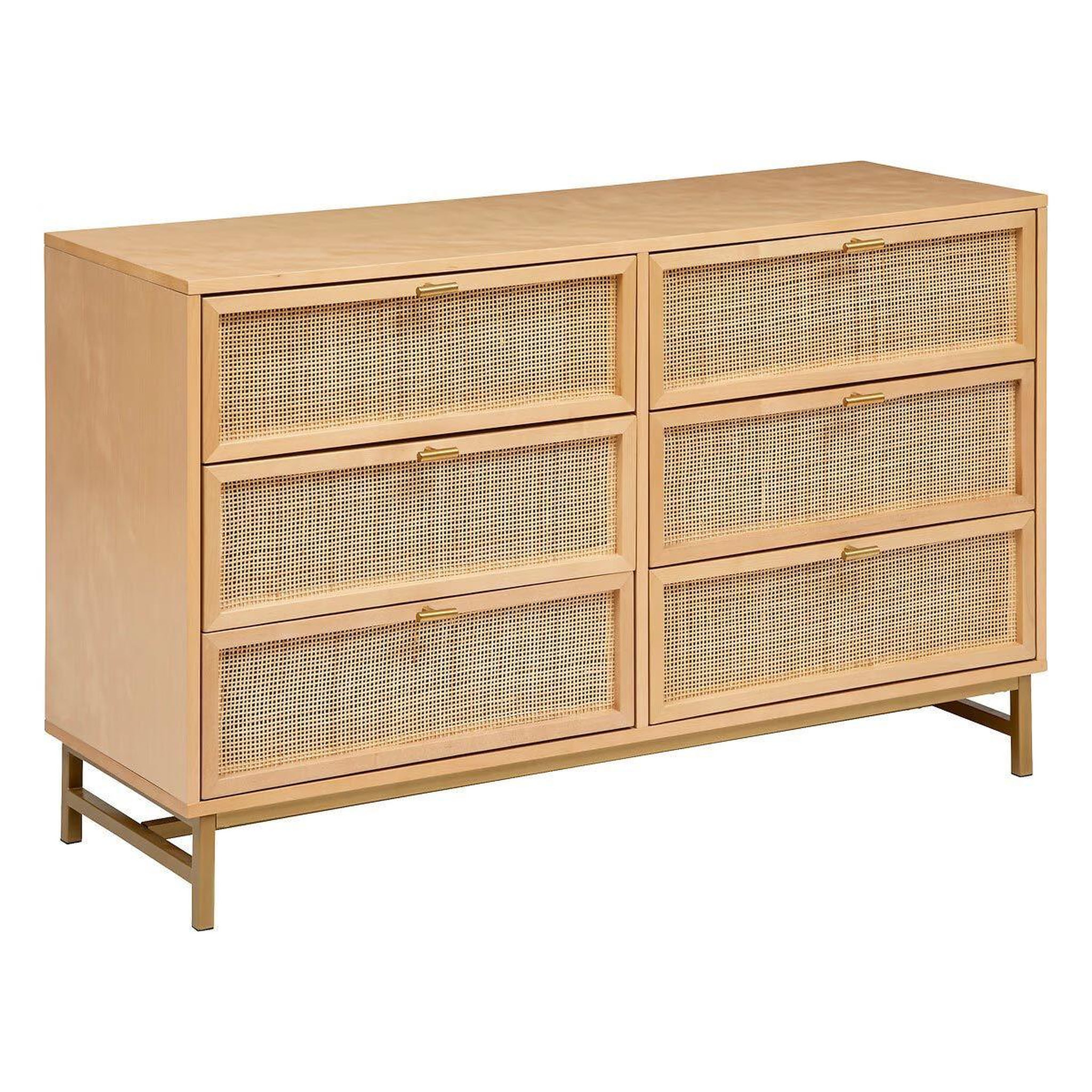 Voir la diapositive 1 : ATMOSPHERA Commode 6 tiroirs cannage  rayo  120cm naturel