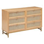 Voir la diapositive 1 : ATMOSPHERA Commode 6 Tiroirs Cannage  Rayo  120cm Naturel