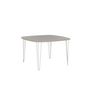 Voir la diapositive 2 : Table de séjour carrée pieds fil métal blanc L115cm GIN 
