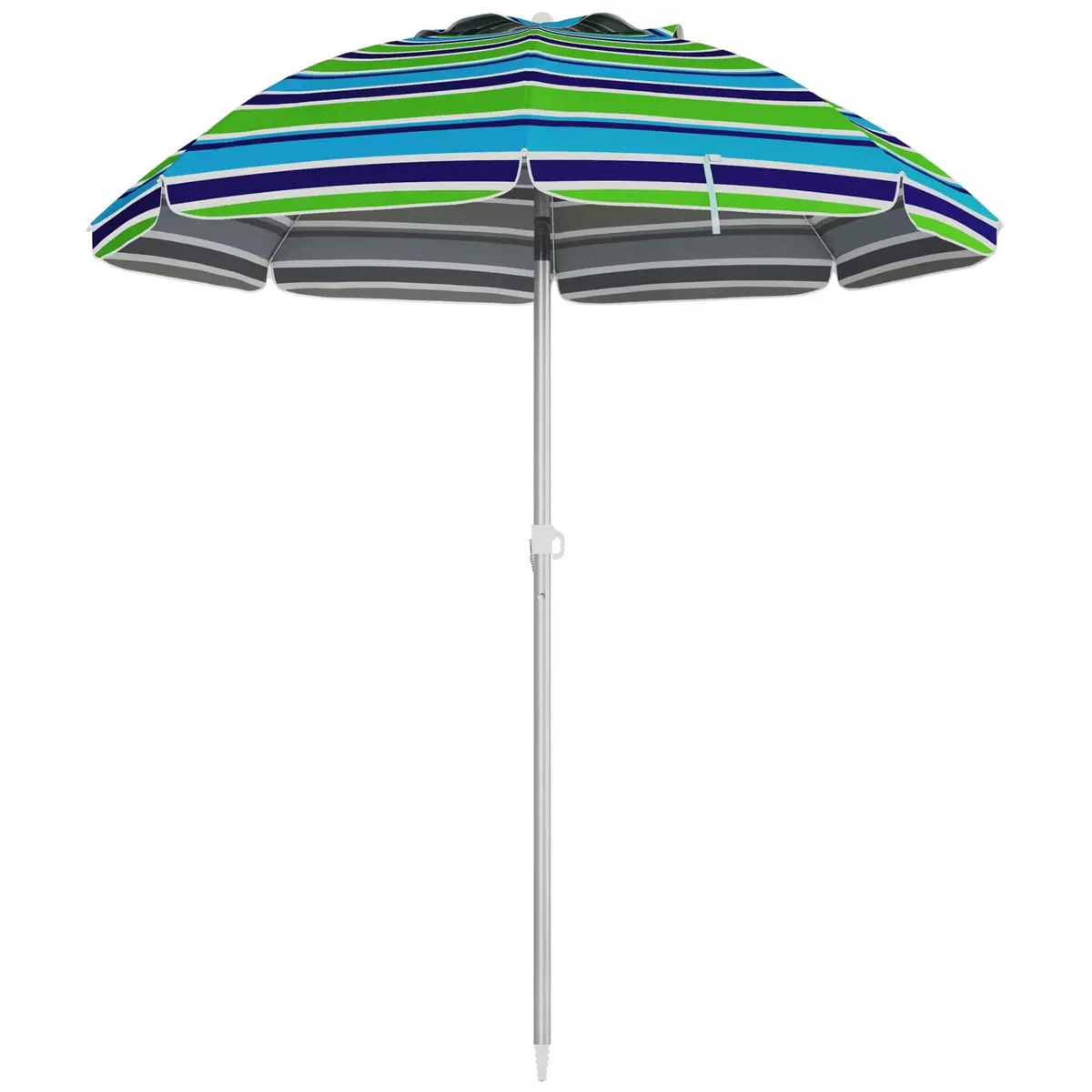 OUTSUNNY Parasol inclinable réglable de plage protection UV40+ Ø178 cm sac transport inclus
