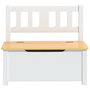 Voir la diapositive 3 : VIDAXL Banc de rangement pour enfants Blanc et beige 60x30x55 cm MDF