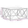Voir la diapositive 6 : VIDAXL Table basse dore 80x80x40 cm acier inoxydable et verre