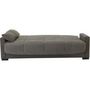 Voir la diapositive 3 : MARKET24 Canapé clic clac 3 places - Taupe - Matelas 17 cm - L223 x P96 x H 103 cm - MEGAN