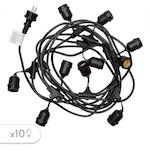 Lumisky Guirlande lumineuse MAFY Noir Caoutchouc 6M 10xE27