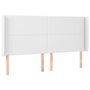 Voir la diapositive 2 : VIDAXL Tete de lit avec oreilles Blanc 203x23x118/128 cm Similicuir