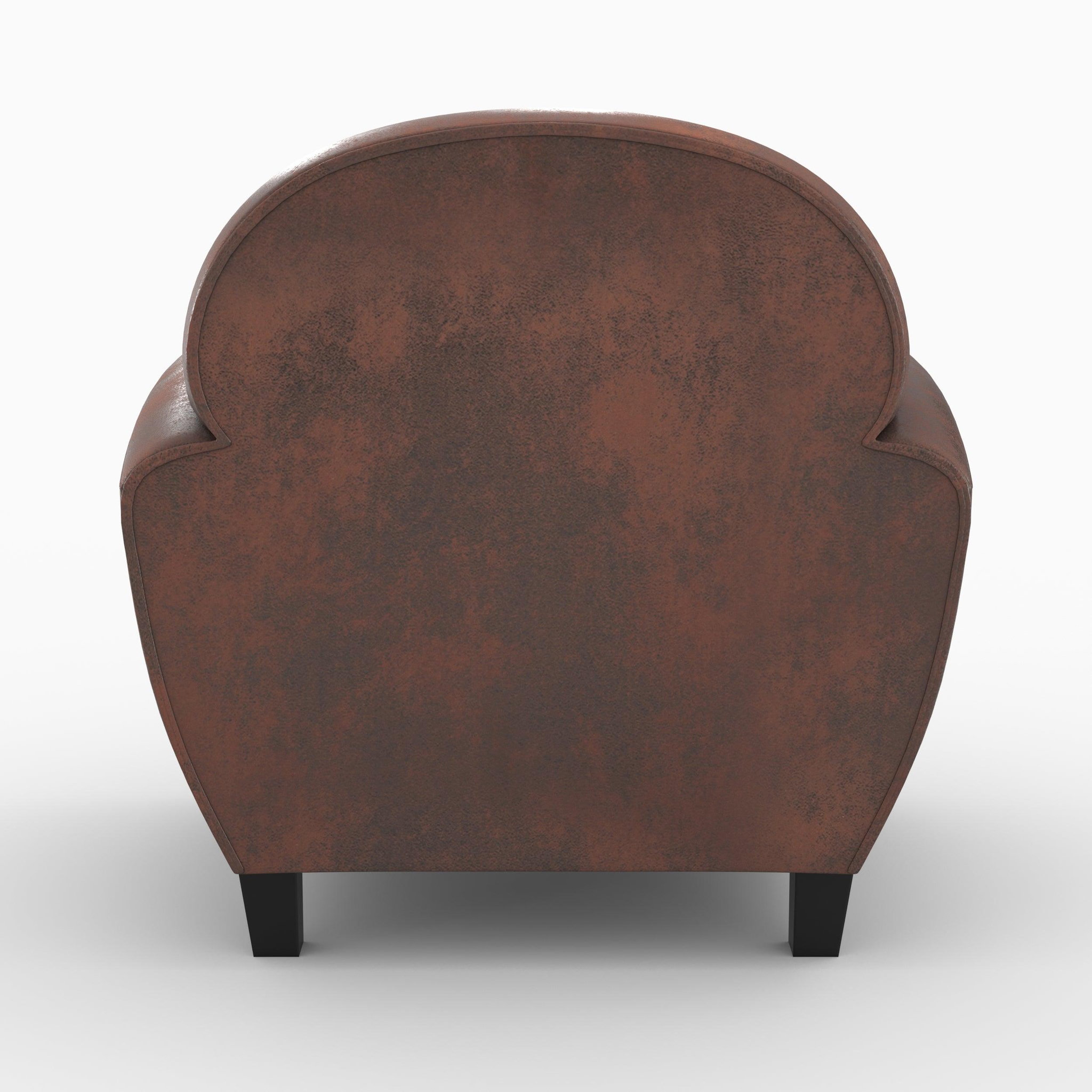 Voir la diapositive 2 : MAISON PAVANE Ensemble canapé et fauteuil marron vieilli 4 places-Club