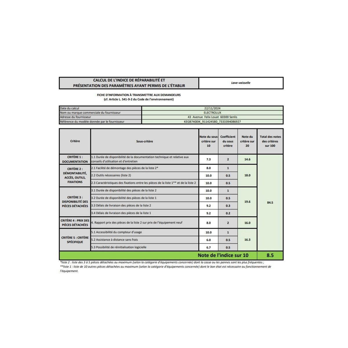 ELECTROLUX Lave-vaisselle 60cm 13 couverts 44db intégrable avec bandeau - KEGB7400IK