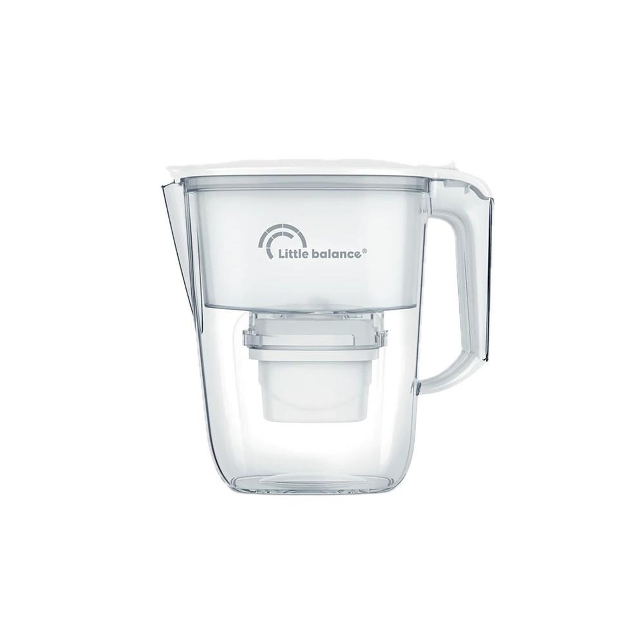 LITTLE BALANCE Carafe filtrante little balance 8591 blanche 2,5 l dont 1,2 l filtrés, indicateur de changement via appli lb smart change, 1 cartouche incluse