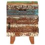 Voir la diapositive 2 : VIDAXL Table de chevet sculptee a la main 40x30x50cm Bois recuperation