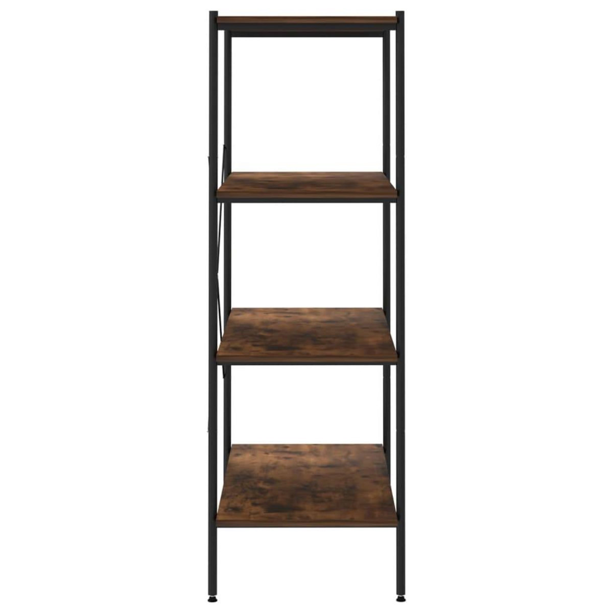 VIDAXL Etagere a 4 niveaux noir et naturel 80x40x130 cm