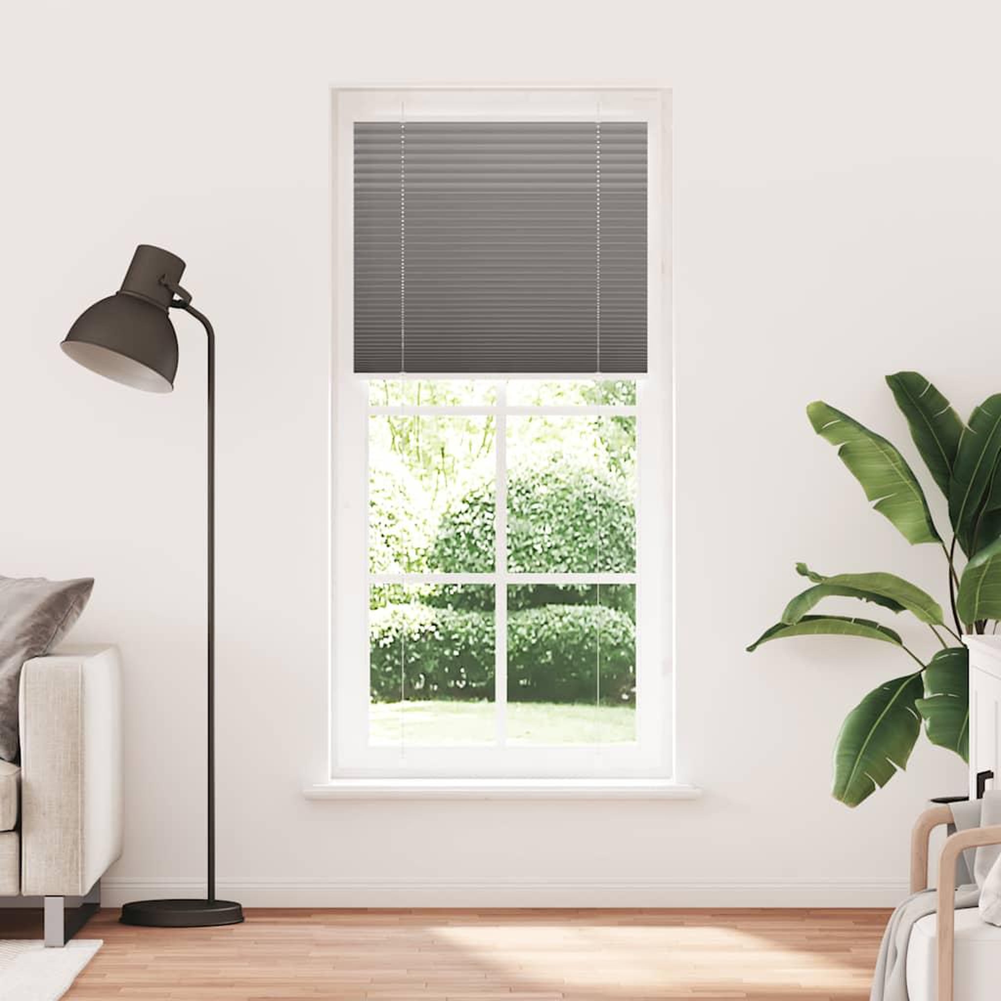 Voir la diapositive 2 : VIDAXL Store plisse anthracite 95x200 cm largeur du tissu 94,4 cm
