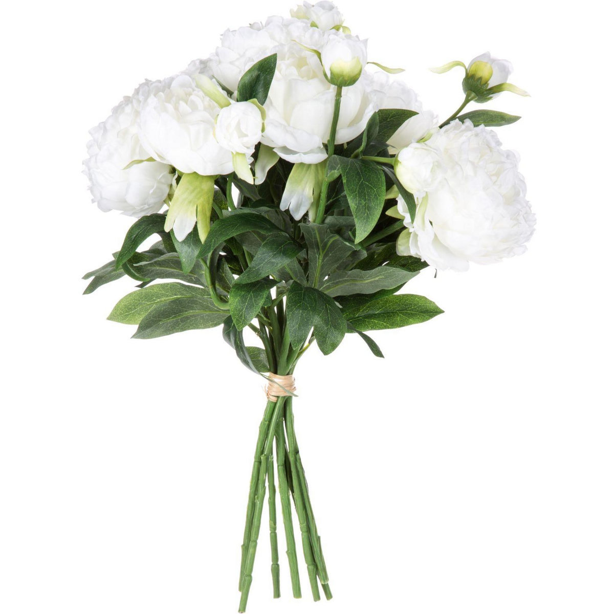 ATMOSPHERA Bouquet artificiel de 13 Pivoines - H. 50 cm - Blanc