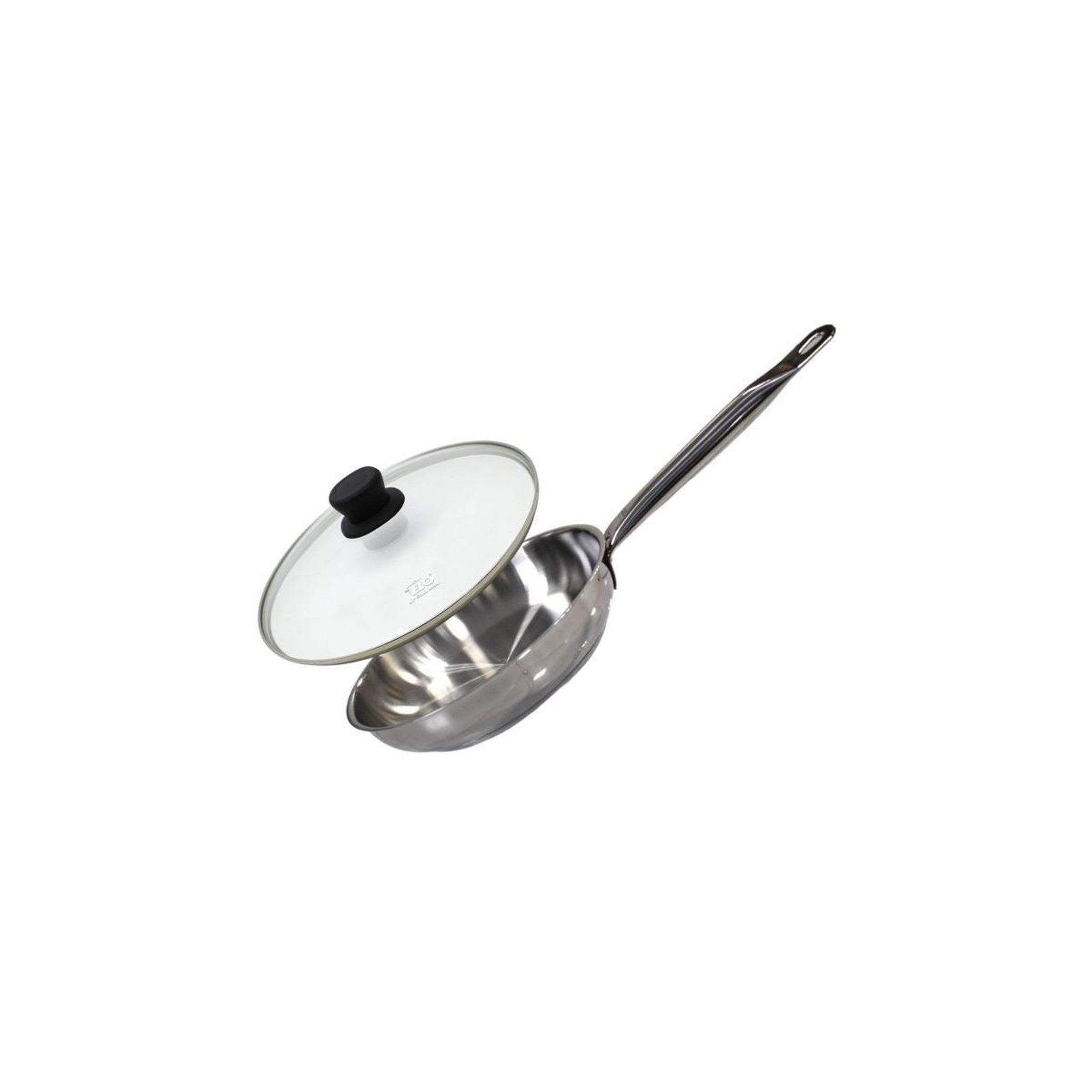 ELO Poêle à frire 28 cm en inox 18/10 et couvercle elo profi therm