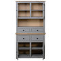 Voir la diapositive 4 : VIDAXL Buffet haut Gris 93x40,5x180 cm Pin Gamme Panama