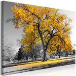 Paris Prix Tableau Imprimé  Autumn in the Park Wide Gold. Coloris disponibles : Multicolore