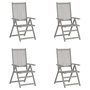 Voir la diapositive 1 : VIDAXL Chaises inclinables de jardin lot de 4 Gris Bois solide acacia
