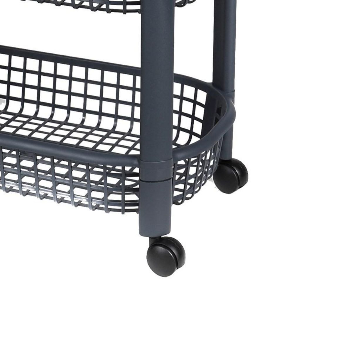 FORNORD Desserte à roulettes en plastique 4 niveaux