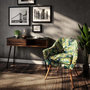 Voir la diapositive 5 : ATMOSPHERA Fauteuil de table effet velours Sango - Imprimé jungle