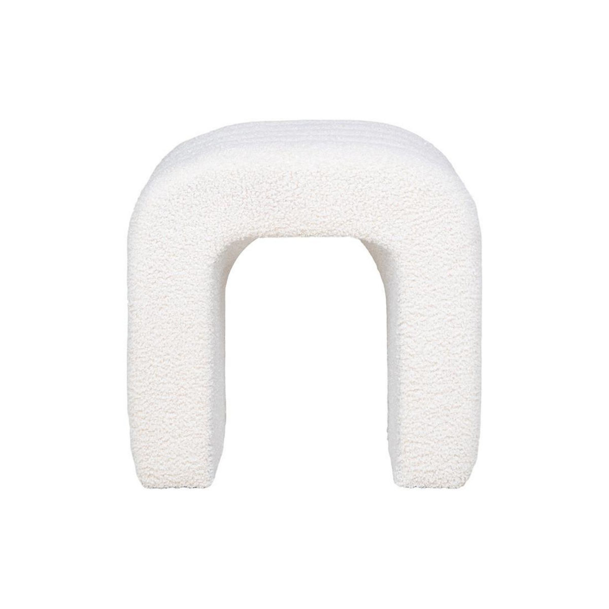 LISA DESIGN Kenta - pouf - en tissu bouclette