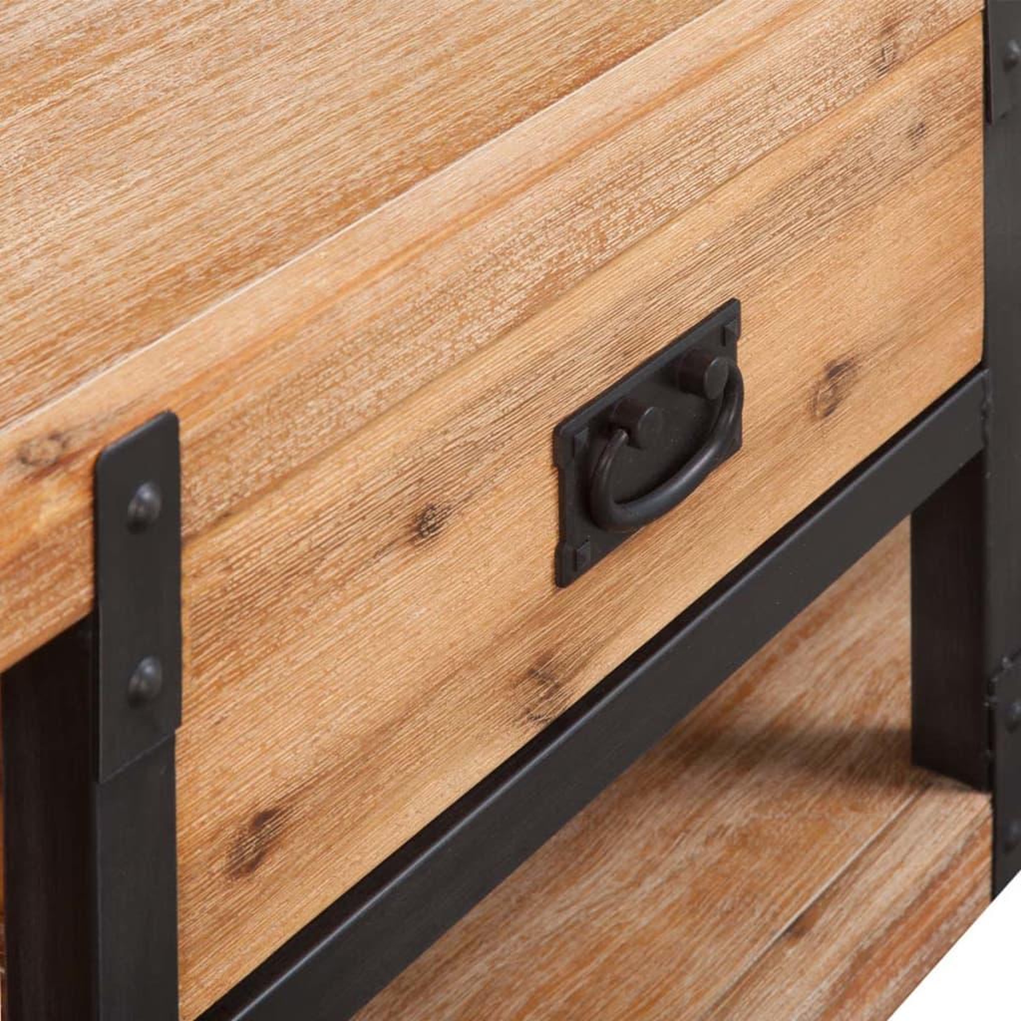 Voir la diapositive 4 : VIDAXL Meuble tv 140x40x45 cm bois d'acacia massif