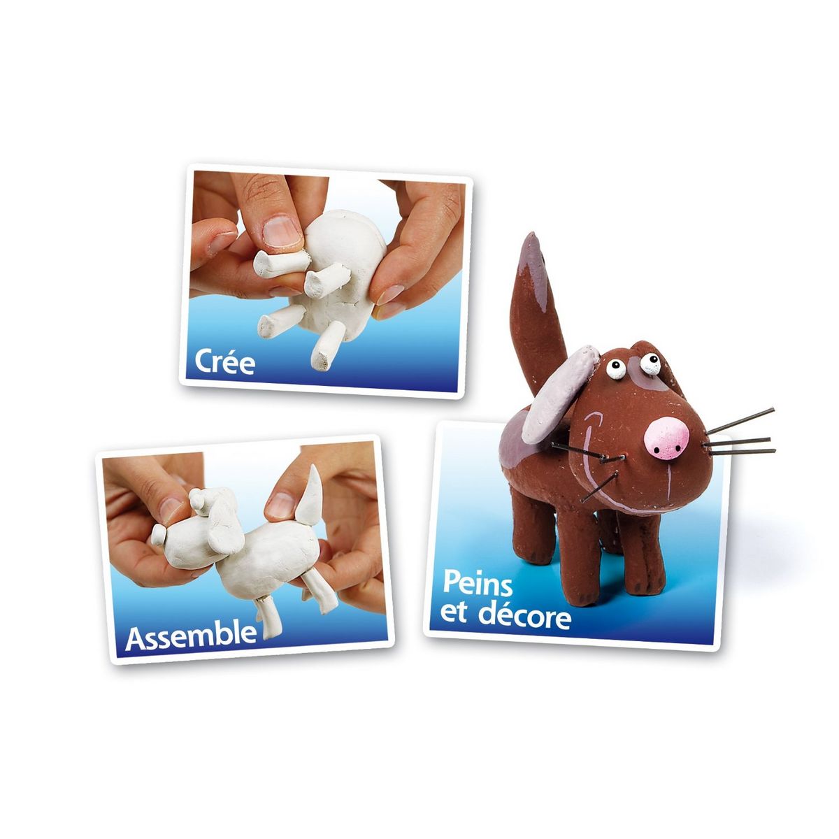 CLEMENTONI Pâte à sel, les animaux de la ferme