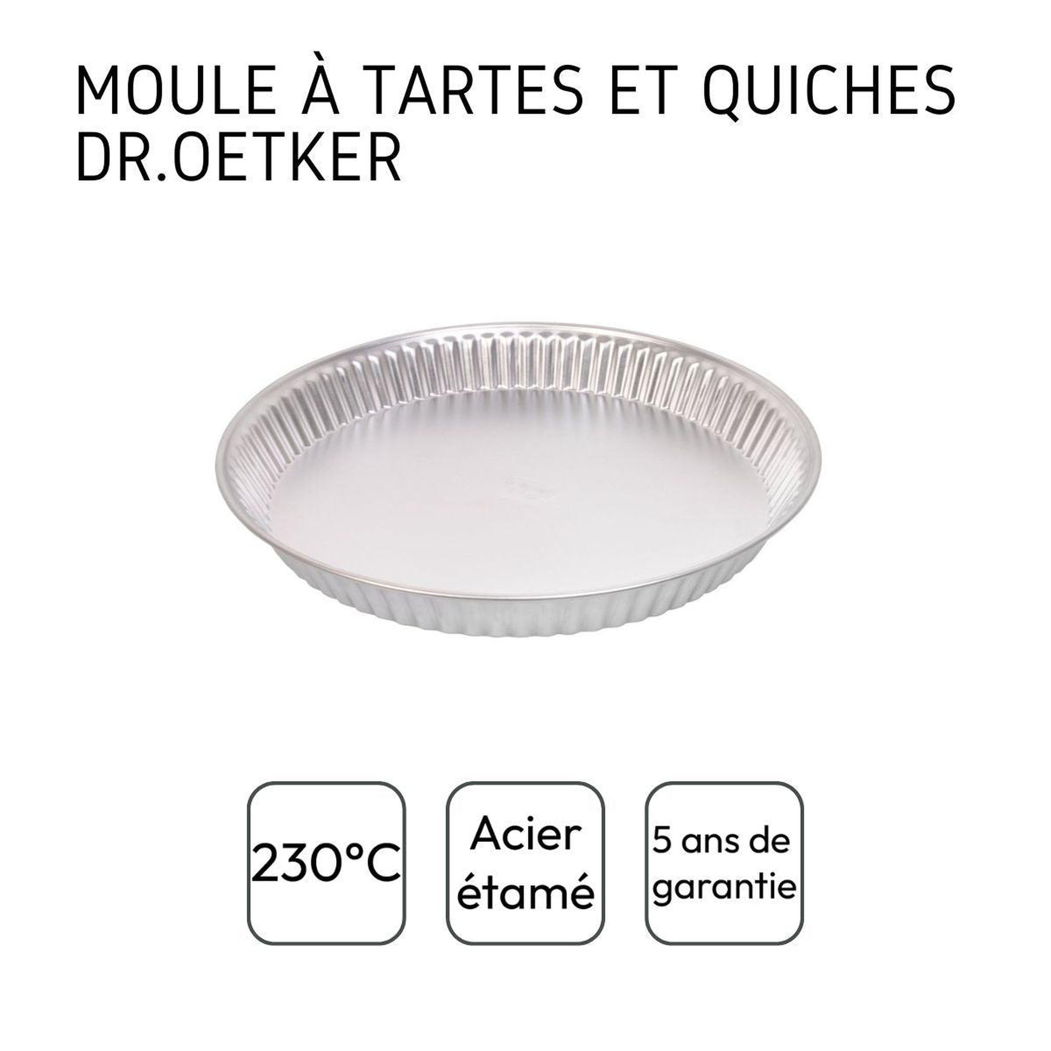 Voir la diapositive 4 : DR.OETKER Moule à quiche lorraine 30 cm dr. Oetker classics