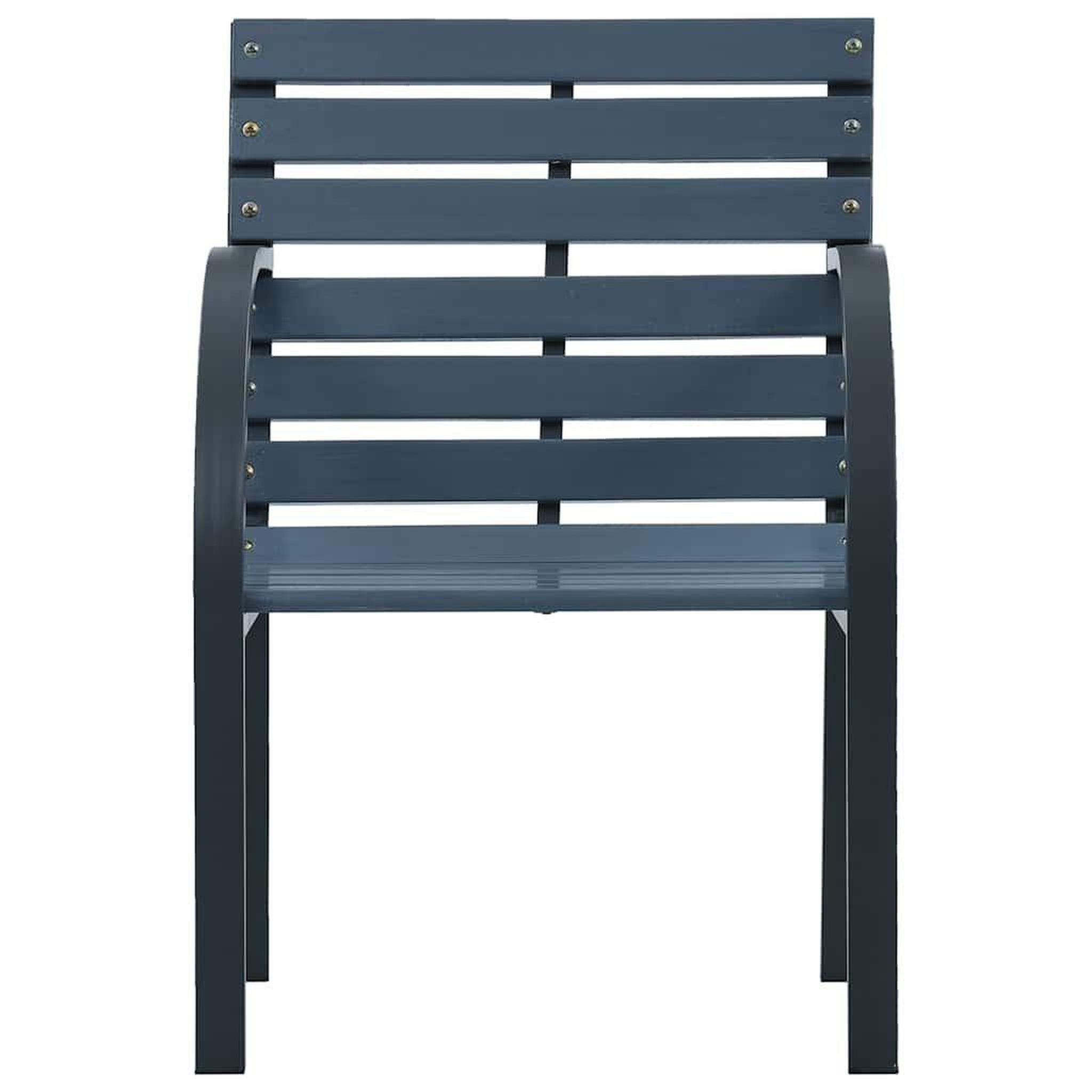 Voir la diapositive 3 : VIDAXL Chaises de jardin lot de 2 sapin massif acier enduit de poudre