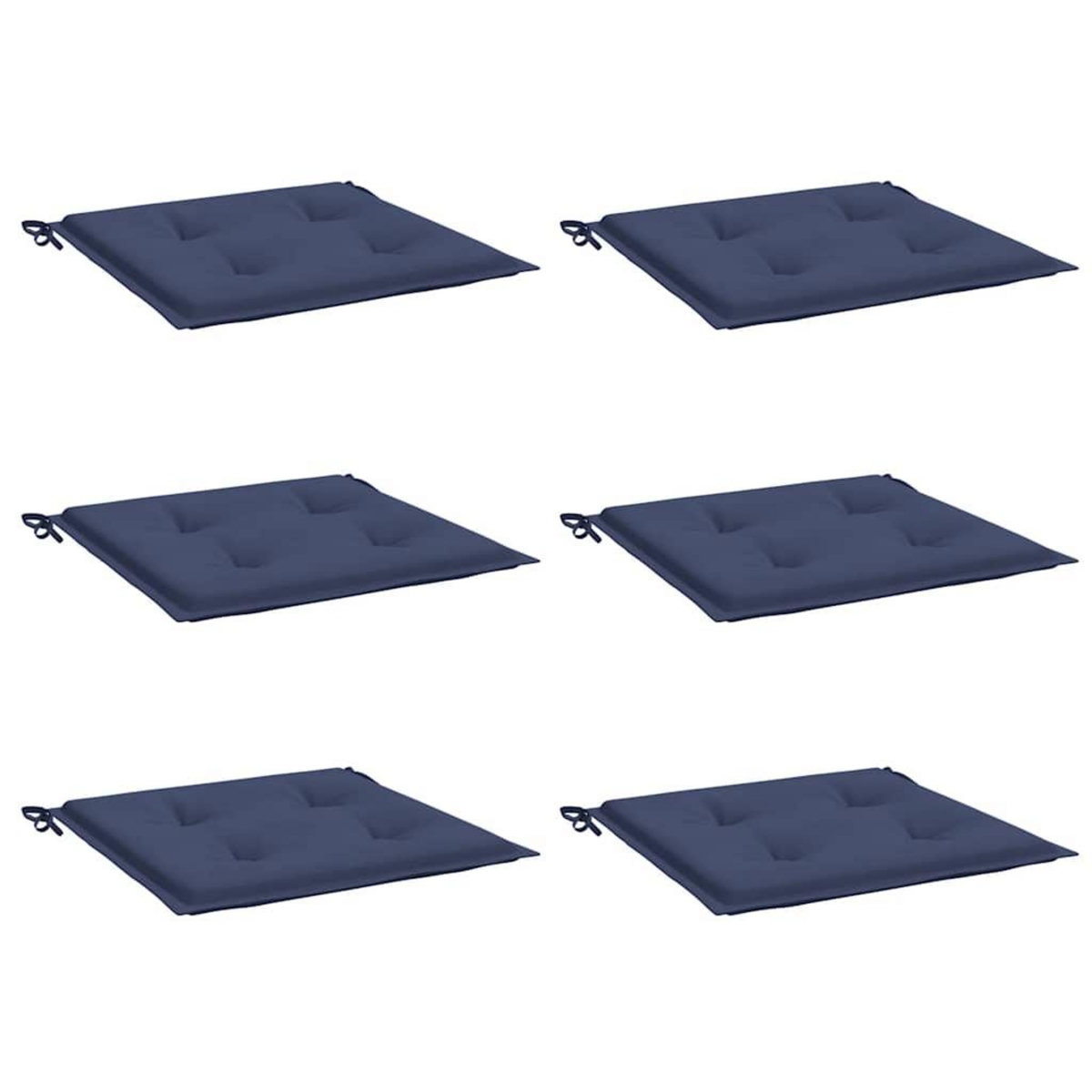 VIDAXL Coussins de palette lot de 6 bleu marine 40x40x3cm tissu oxford