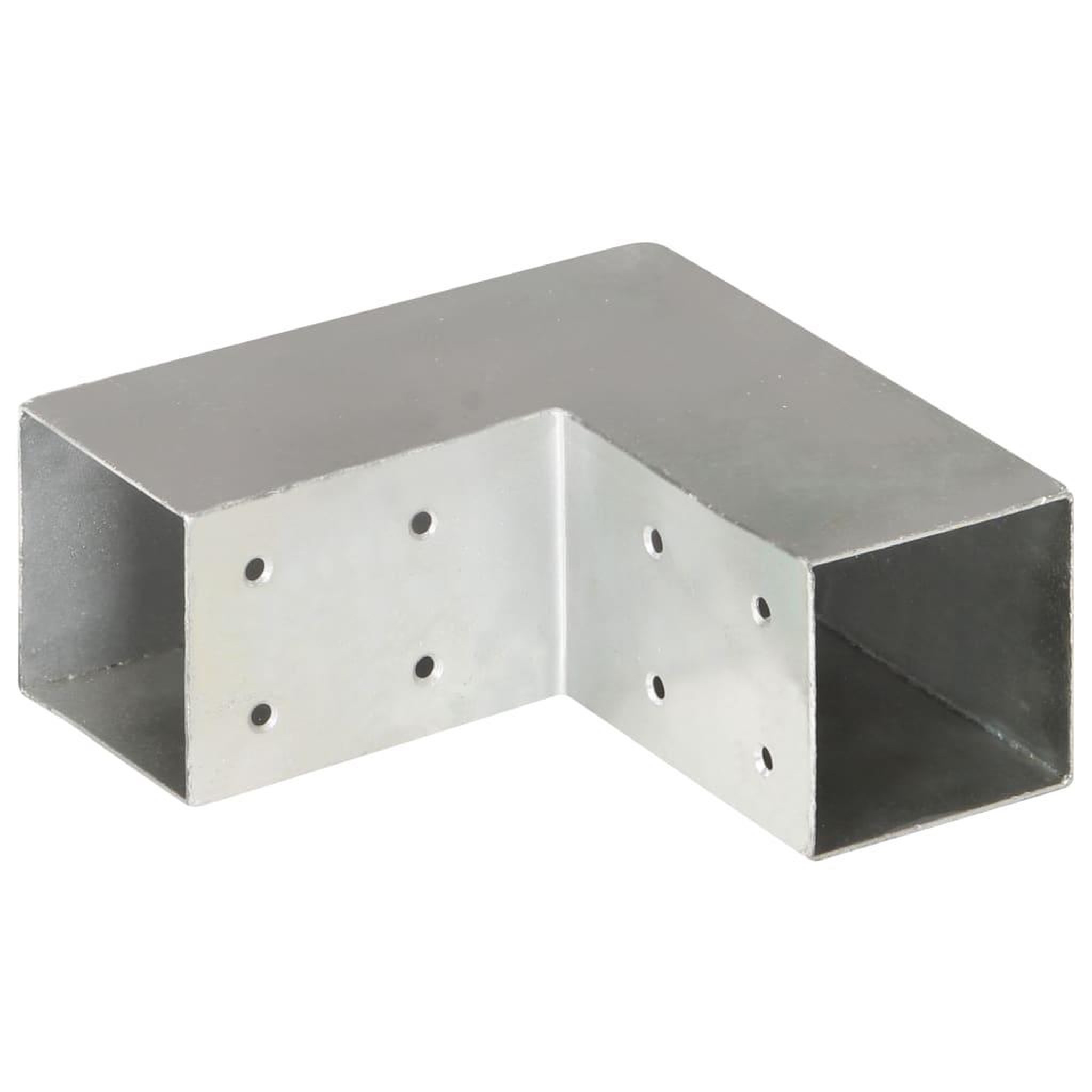 Voir la diapositive 5 : VIDAXL Connecteurs de poteau 4 pcs Forme en L Metal galvanise 71x71 mm