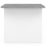 Voir la diapositive 3 : ID MARKET Ilot central IVO 100 cm blanc avec plan de travail effet béton