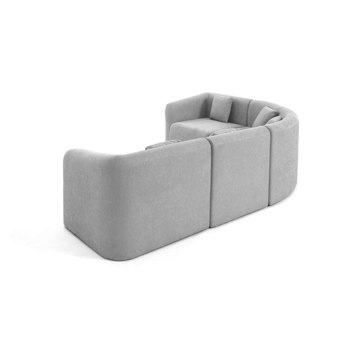 LISA DESIGN Ikare - canapé d'angle modulable réversible - 5 places - en tissu