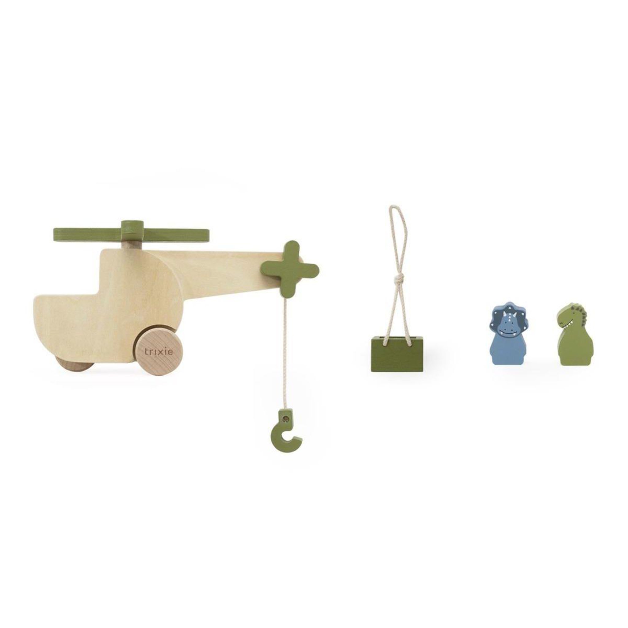 Voir la diapositive 2 : Trixie Helicoptere d animaux en bois